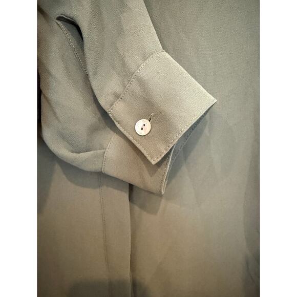 J. Jill Olive Green Oversized Button Up‎ Shirt Layered Look Large - Picture 3 of 9